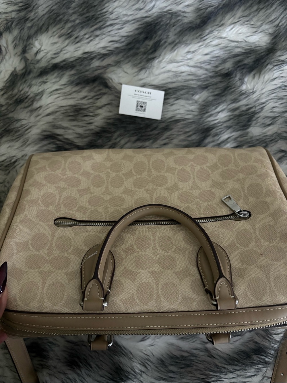 Coach Rowan satchel in nude - Picture 3 of 5